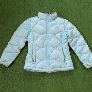 Blue girls north face jacket